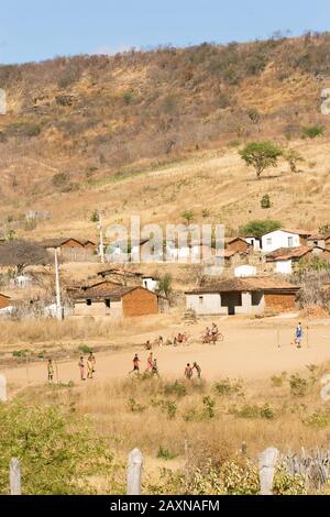 Déplacement du quartier du Centre de Caracol, Caracol, Piauí, Brésil Banque D'Images