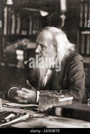 Dmitri MENDELEEV (1834-1907) chimiste et inventeur russe qui a formulé le Code périodique Banque D'Images