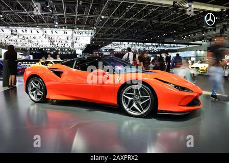 Dubaï, Émirats arabes unis - 17 novembre : la Ferrari F8 Tributo sportscar est sur Dubai Motor Show 2017 le 17 novembre, 2017 Banque D'Images