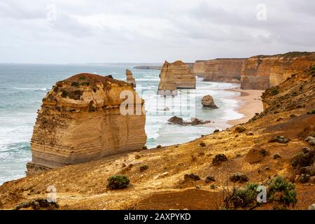 Douze apôtres vus de la Great Ocean Road, Victoria, Australie Banque D'Images