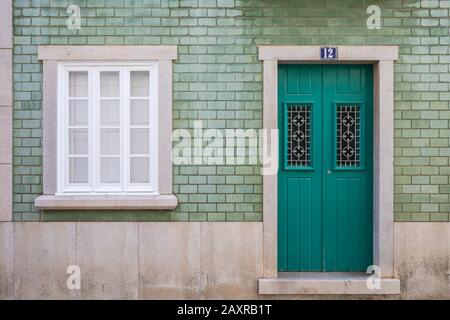 Façade Carrelée, Odeceixe, Costa Vicentina, Algarve, Faro, Portugal Banque D'Images