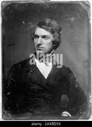 1850 CA , États-Unis : le peintre américain Henry Peters GRAY ( 1819 - 1877 ) . Portrait de Mathew B. Brady ( 1822 - 1896), daguerréotype . - ARTS - ARTI VISIVE - ARTE - Francia - PORTRAIT - RITRATTO - HISTOIRE - FOTO STORICHE - col - coletto - noeud papillon - fiocco - cravatta -- Archivio GBB Banque D'Images