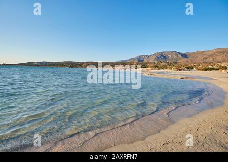 Paysage de la plage d'Elafonisi, Crète, Grèce Banque D'Images