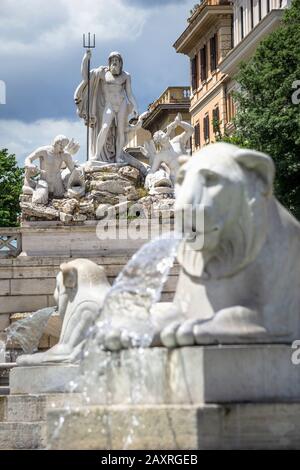 Piazza Del Populo, Rome, Lazio, Italie Banque D'Images