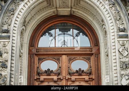 Porte d'un château, Dresde, Saxe, Allemagne, Europe Banque D'Images