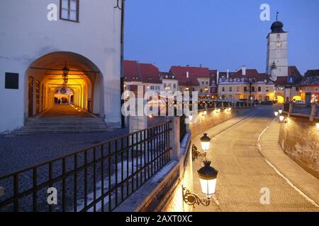 The beautiful medieval town of Sibiu in Transylvania, Romania. Picture by Adam Alexander Banque D'Images