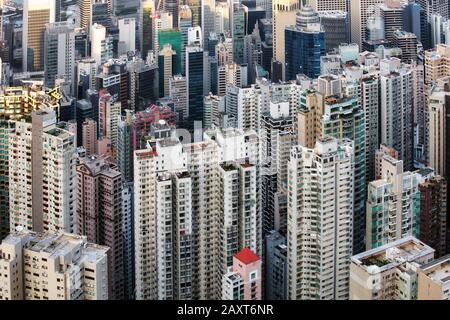 Vue détaillée du buiilding résidentiel à Hong Kong Banque D'Images