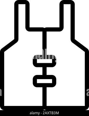 Vecteur d'icône de gilet de sauvetage. Illustration du symbole de contour isolé Illustration de Vecteur