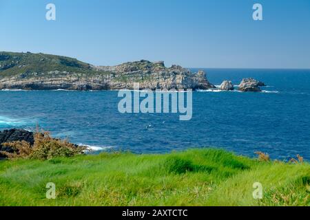 Falaises de la côte nord de l'espagne sur la mer Cantabrique, dans les Asturies Banque D'Images