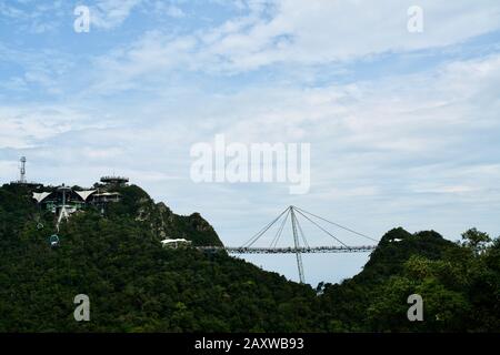 Touristes Sur Langkawi Sky Bridge, Langkawi, Kedah, Malaisie Banque D'Images