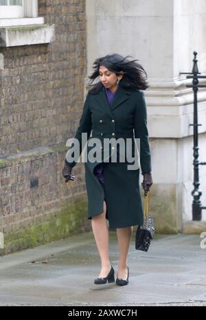 Londres, Royaume-Uni. 13 février 2020. Le Premier ministre Boris Johnson reshuffle son cabinet au 10 Downing Street. Suella Baverman devient nouveau procureur général crédit: PjrFoto/Alay Live News Banque D'Images