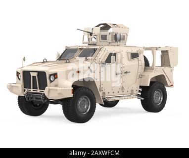 Grande mobilité sur roues Humvee Véhicule polyvalent isolé Banque D'Images