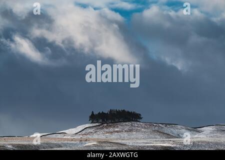 Kirkcarrion, Upper Teesdale En Hiver Et Dramatique Locht Banque D'Images