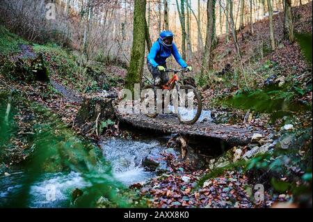 VTT sur Medvednica, près de Zagreb en Croatie Banque D'Images