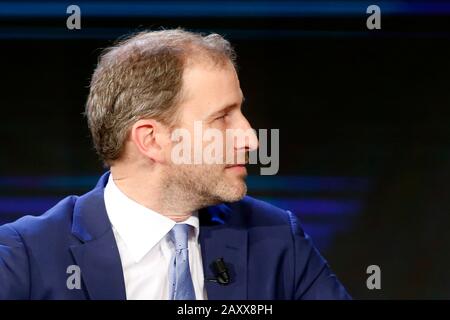 Roma, Italie. 13 février 2020. Davide Casaleggio, fils de Gianroberto, avec qui il a craché la plate-forme Rousseau. Il a contribué à fonder le Mouvement 5 étoiles ainsi que Rome 13 février 2020. Talk show Porta a Porta. Foto Samantha Zucchi Insidefoto Crédit: Insidefoto Srl/Alay Live News Banque D'Images