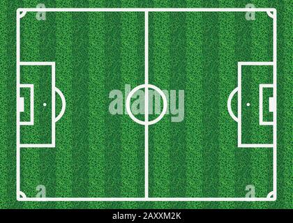 Football européen, terrain vectoriel de football. Terrain de football, terrain de sport, champ vert, illustration du terrain de football Illustration de Vecteur