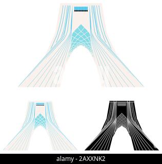 Tour Azadi en face Illustration de Vecteur