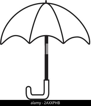 protection parapluie accessoire icône style ligne icône illustration vectorielle Illustration de Vecteur