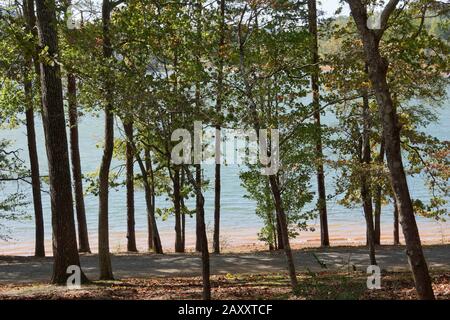 Vue sur le lac Chatuge,Hiawassee, Géorgie, États-Unis Banque D'Images