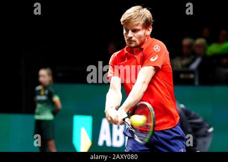 13 février 2020 Rotterdam, Pays-Bas tournoi ABN Amro ATP de tennis David Goffin (bel) Banque D'Images