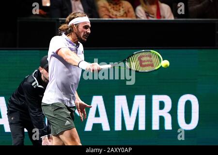 13 février 2020 Rotterdam, Pays-Bas tournoi ABN Amro ATP Stefanos Tsitsipas (GRE) Banque D'Images