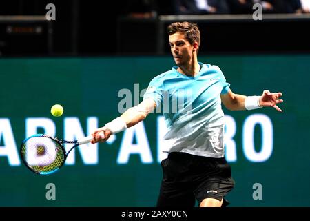 13 février 2020 Rotterdam, Pays-Bas tournoi ABN Amro ATP Aljaz Bedene (SLO) Banque D'Images