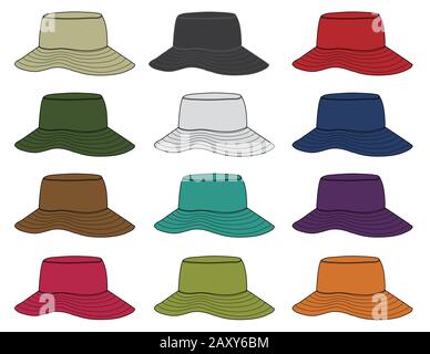 Illustration vectorielle du chapeau de safari Illustration de Vecteur