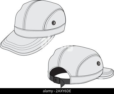 Illustration vectorielle de casquette de baseball (articles de chapellerie) Illustration de Vecteur