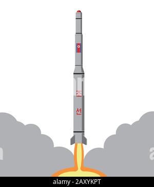 Illustration du vecteur de missile nord-coréen Illustration de Vecteur