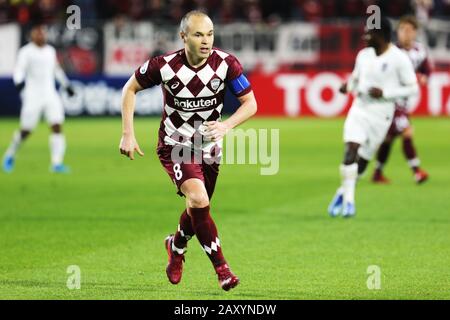 Kobe, Japon. 12 février 2020. Andres Iniesta (Vissel), 12 février 2020 - Football/Football : match de groupe G de la Ligue des Champions de l'AFC 2020 entre Vissel Kobe 5-1Johor Darul Ta'zim au stade Noevir Kobe à Kobe, Japon. Crédit: SportsPressJP/AFLO/Alay Live News Banque D'Images