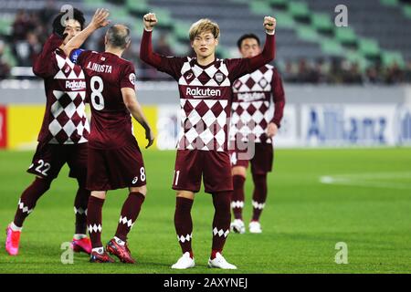 Kobe, Japon. 12 février 2020. Kyogo Furuhashi (Vissel), 12 février 2020 - Football/Football : match de groupe G de la Ligue des Champions de l'AFC 2020 entre Vissel Kobe 5-1 Johor Darul Ta'zim au stade Noevir Kobe à Kobe, Japon. Crédit: SportsPressJP/AFLO/Alay Live News Banque D'Images