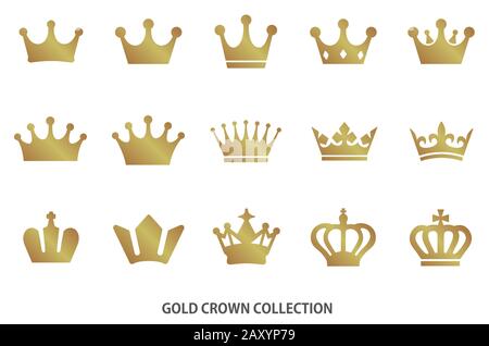Illustration vectorielle d'icône de couronne dorée Illustration de Vecteur