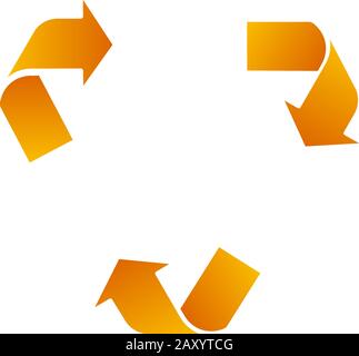 illustration du modèle triangulaire en 3 étapes / vierge, espace de conception ( recyclage, écologie, etc.) Illustration de Vecteur