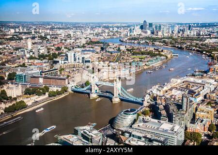 La vue du Shard sur Londres. Banque D'Images