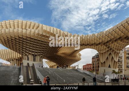 Metropol Parasol à la Plaza de la Encarnacion à Séville Banque D'Images