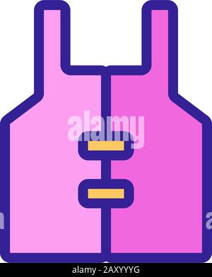 Vecteur d'icône de gilet de sauvetage. Illustration du symbole de contour isolé Illustration de Vecteur