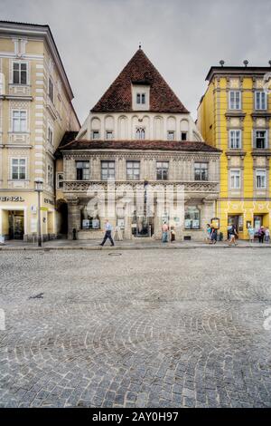 Bummerlhaus À Steyr, Haute-Autriche, Autriche - Bummerlhaus À Steyr, Haute-Autriche, Autriche Banque D'Images