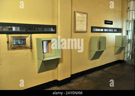 Système d'interphone pour les prisonniers et leurs visiteurs dans la prison Banque D'Images