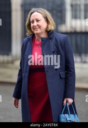 Anne-Marie Trevelyan MP (Con: Berwick-upon-Tweed) à Downing Street le jour où elle a été faite secrétaire d'État au développement international pendant un Banque D'Images