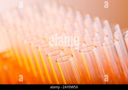 Tubes en verre avec concept de laboratoire Banque D'Images