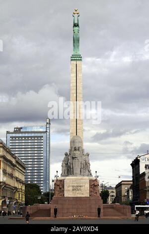 Monument de la liberté, Riga, Lettonie Banque D'Images