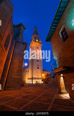 Bell Tower, Old Hospital, Parador De Turismo, Place Du Saint, Cathédrale Saint-Domingue, Saint-Domingue De La Calzada, La Rioja, Espagne, Europe, Le Banque D'Images