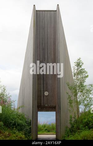 L'installation D'An Ceann Mòr sur les rives du Loch Lomond à Inveruglas dans le cadre du projet Scottish Scenic Routes. Banque D'Images