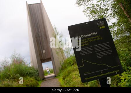 L'installation D'An Ceann Mòr sur les rives du Loch Lomond à Inveruglas dans le cadre du projet Scottish Scenic Routes. Banque D'Images