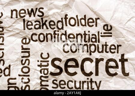 Concept de sécurité informatique secret confidentiel Banque D'Images