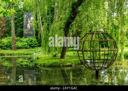 France, Indre et Loire, Vallée de la Loire classée au patrimoine mondial par l'UNESCO, Amboise, Parc du Château du Clos Lucé et Jardins, dans le Parc Leonardo da Vinci Banque D'Images