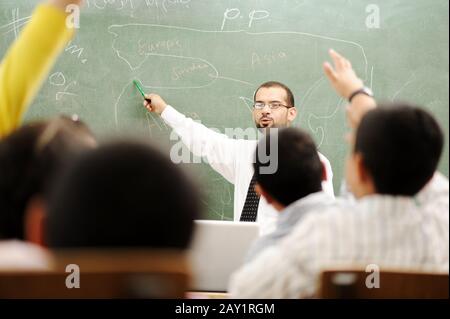 Activités d'éducation en classe à l'école Banque D'Images