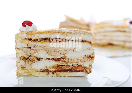 Des gâteaux sucrés isolated on white Banque D'Images