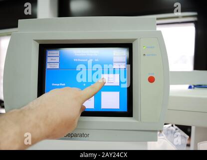 Donner du sang à l'hôpital Banque D'Images