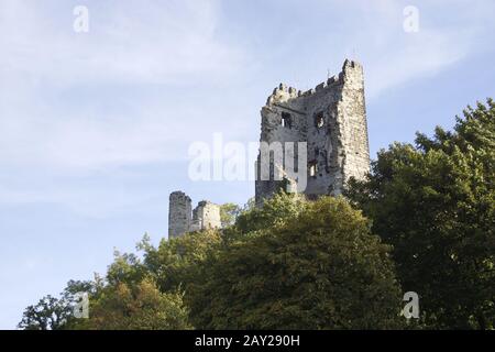 Château-ruine Drachenfels, Siebengebirge, Koenigswin Banque D'Images